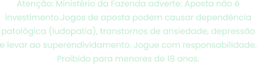 Aviso de Jogo Responsável